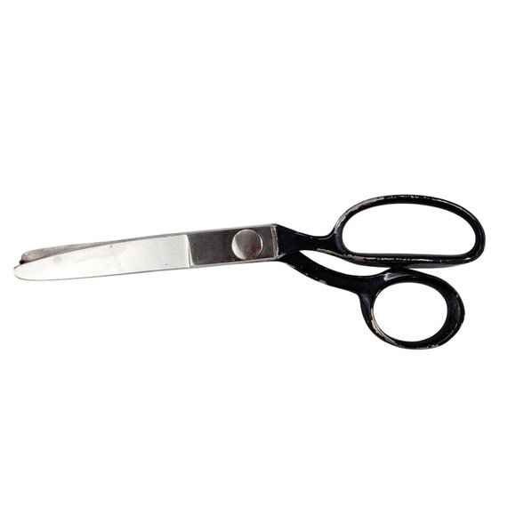 Vintage Wiss Pinking Shears 9" Sewing Newark USA Made 1942-1950 Zig Zag Scissors - Picture 2 of 8